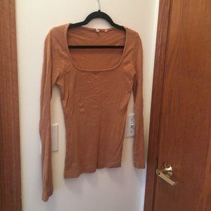 Kotn Square Neck Long Sleeve Top M